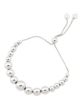 MILOR SILVER Made In Italy Sterling Silver Adjustable Graduated Bead Bracelet
